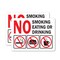 Signmission No Smoking Eating or Drinking with Graphic OSHA ANSI Sign, Vinyl Decal, 14in W x 10in L, 2PK OS-2PACK-MISC-D-1014-L-19502 - alternate 1